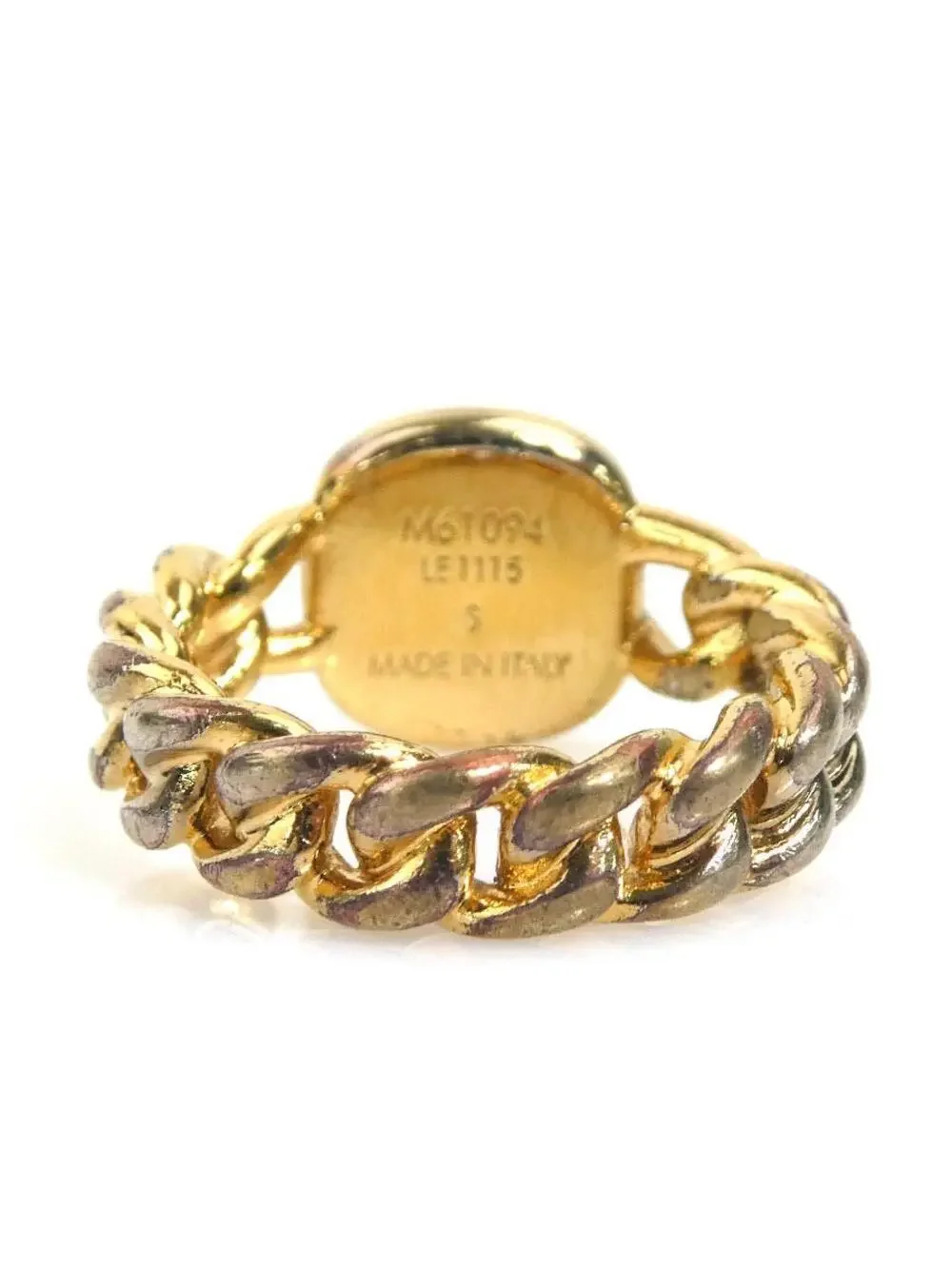 Auth Louis Vuitton Id Chain Ring #302655L18B